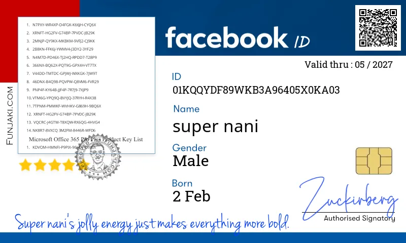 Facebook ID Card