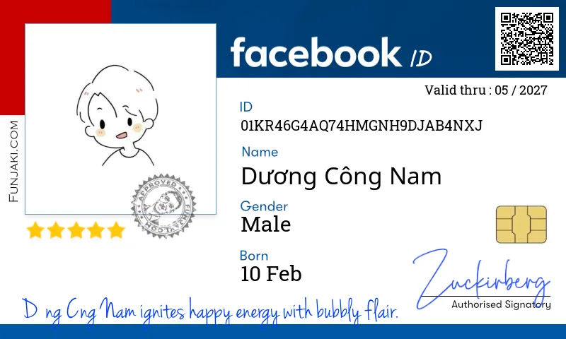 Facebook ID Card