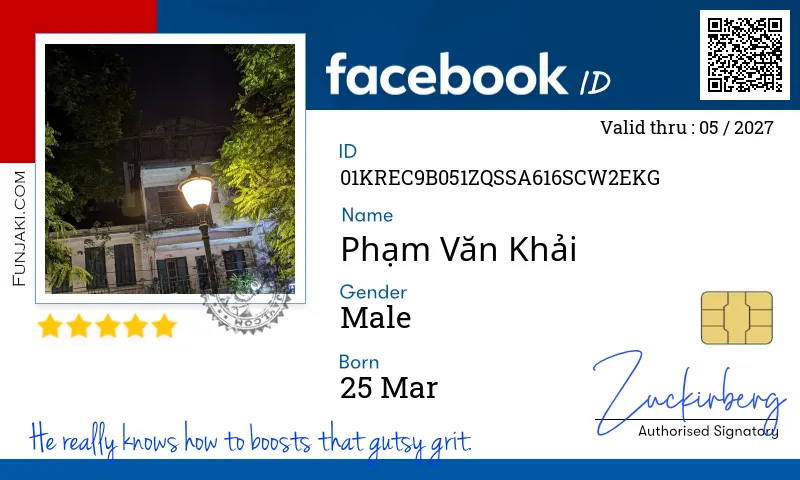 Facebook ID Card