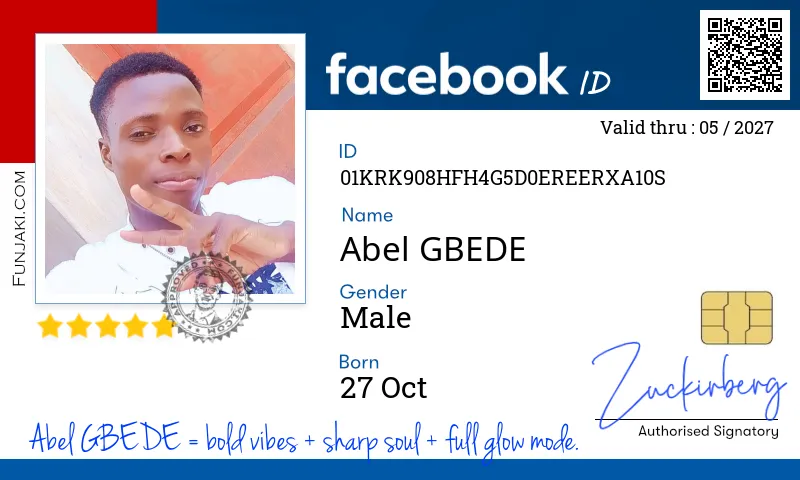 Facebook ID Card