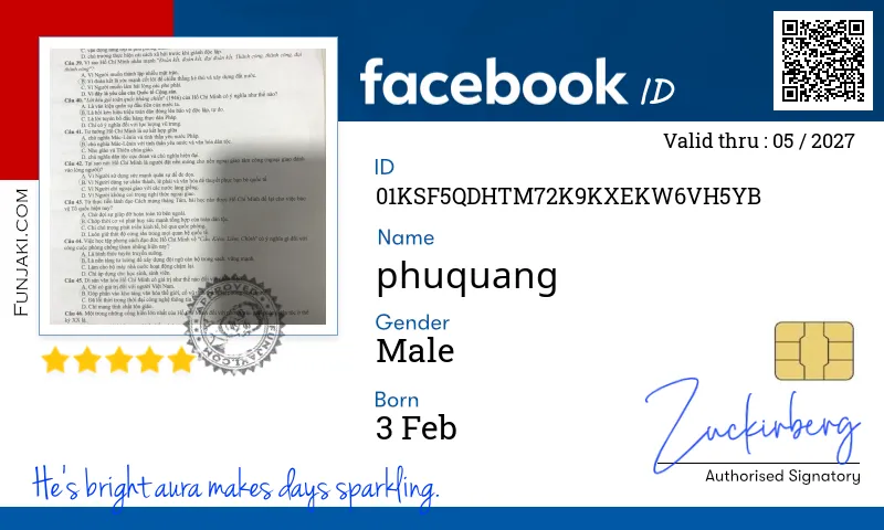 Facebook ID Card