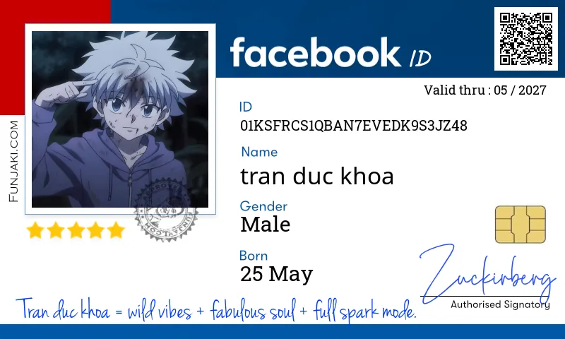 Facebook ID Card