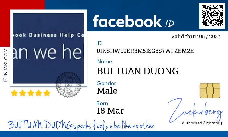 Facebook ID Card