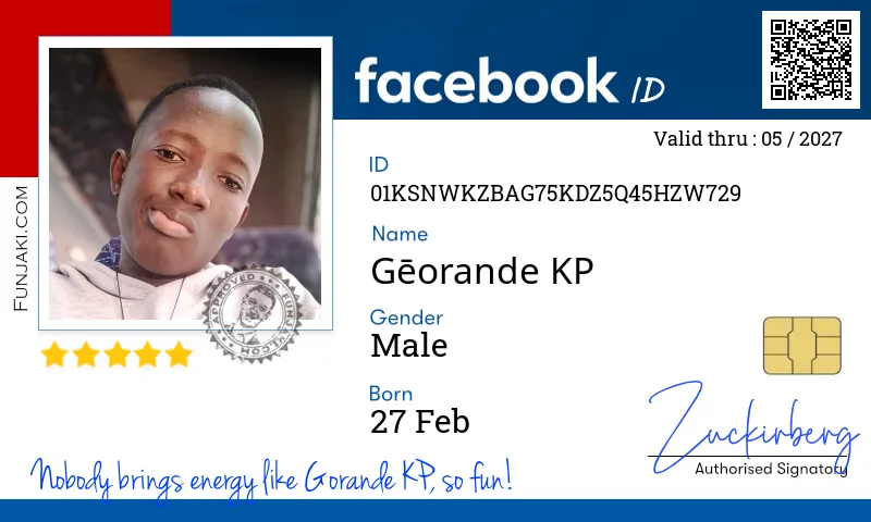 Facebook ID Card