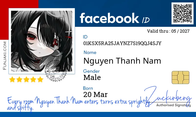 Facebook ID Card