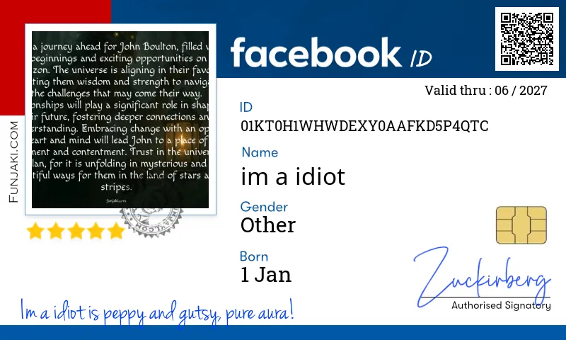 Facebook ID Card