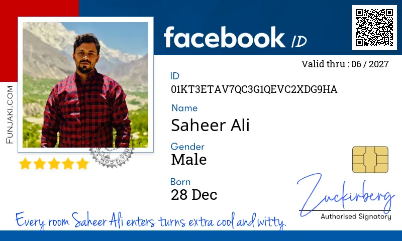 Facebook ID Card