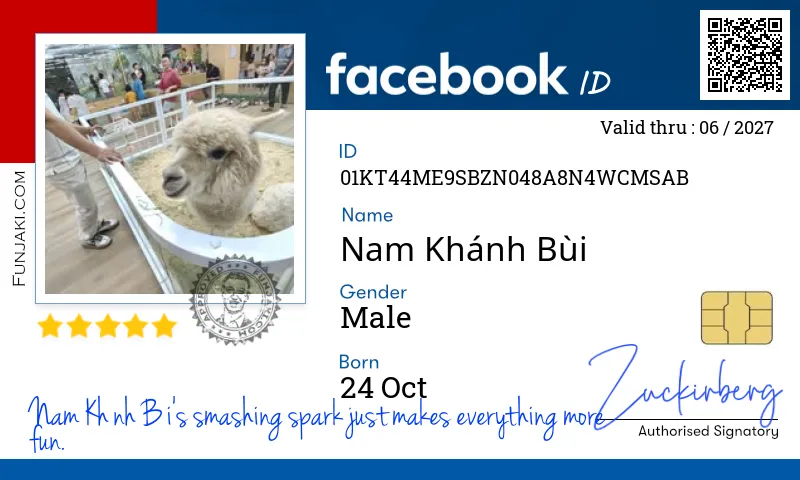 Facebook ID Card