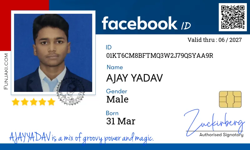 Facebook ID Card