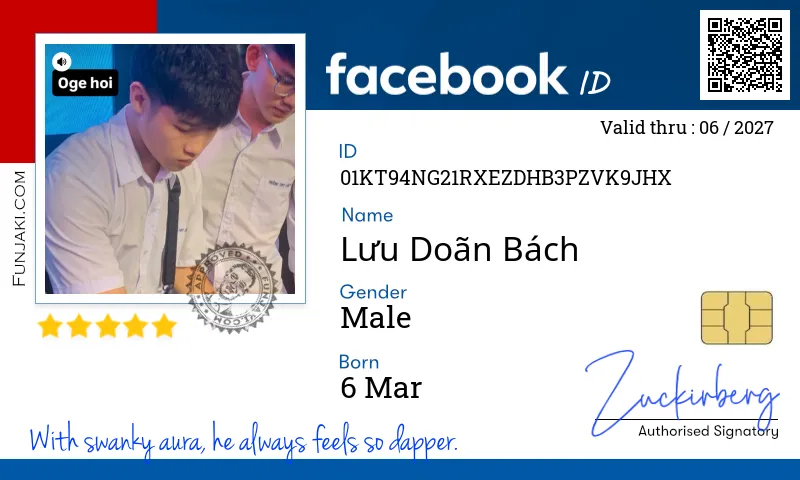Facebook ID Card