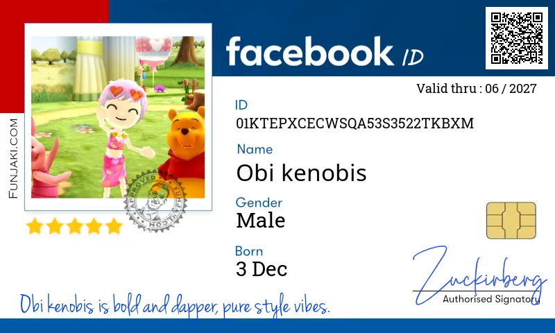 Facebook ID Card