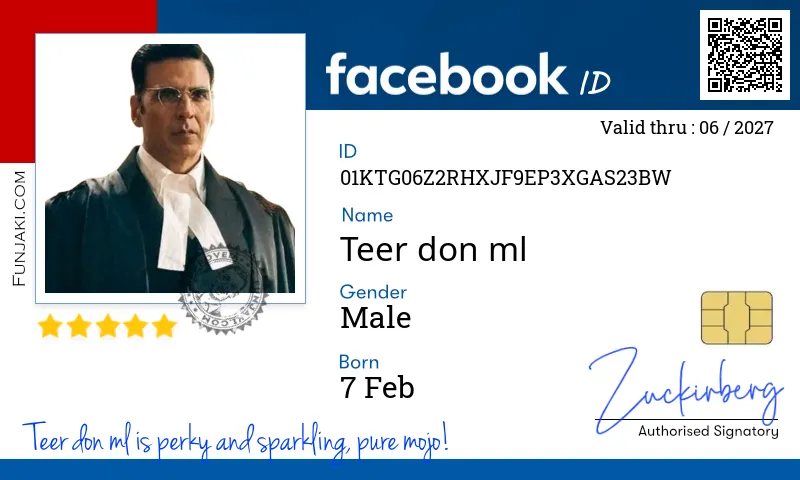 Facebook ID Card