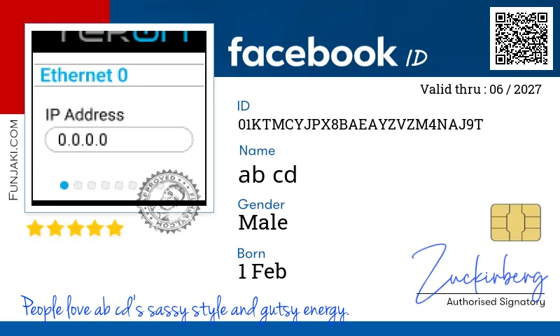 Facebook ID Card