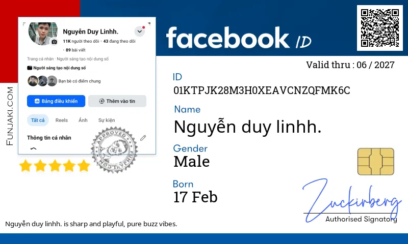 Facebook ID Card