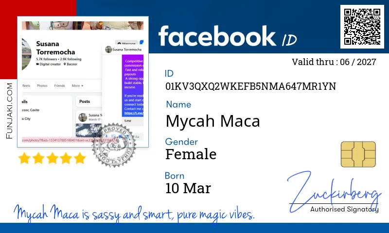 Facebook ID Card