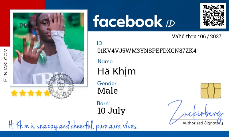 Facebook ID Card
