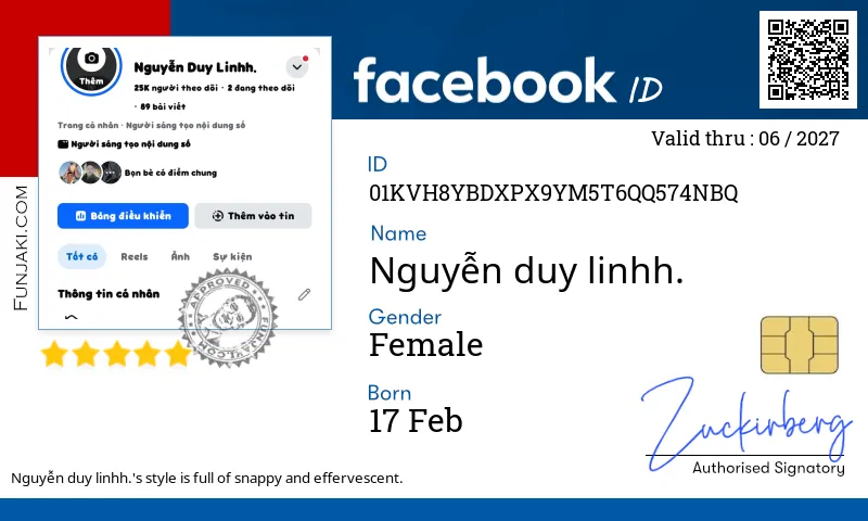 Facebook ID Card