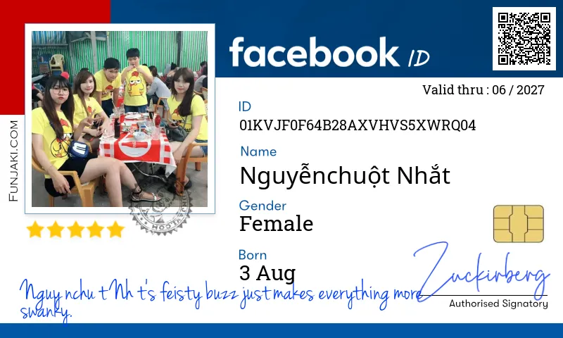 Facebook ID Card