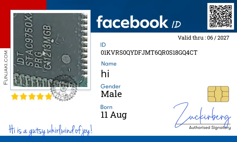 Facebook ID Card