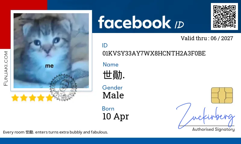 Facebook ID Card