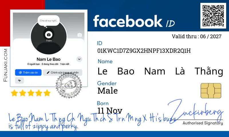 Facebook ID Card