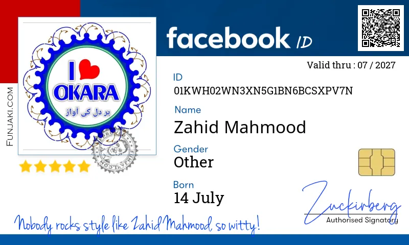 Facebook ID Card