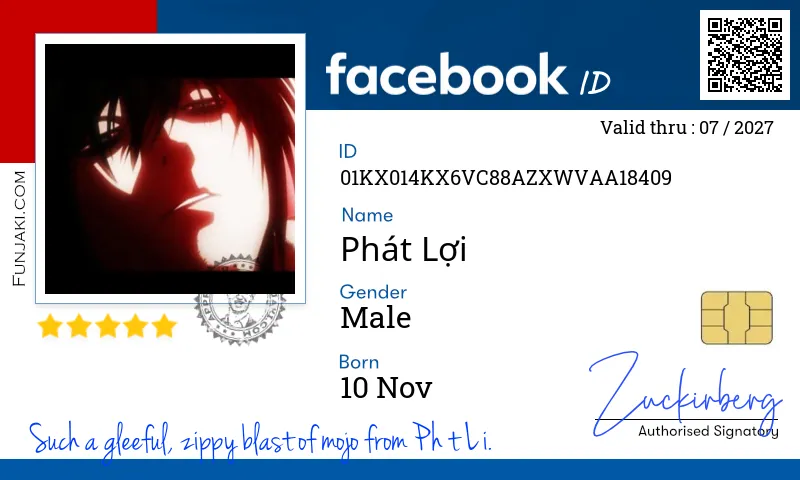 Facebook ID Card