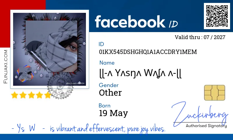 Facebook ID Card