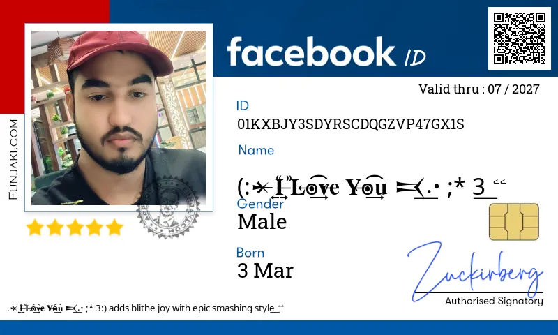 Facebook ID Card