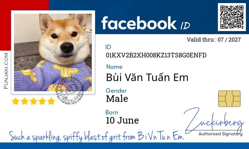 Facebook ID Card