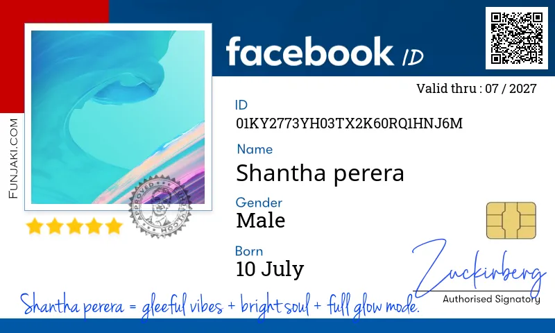 Facebook ID Card