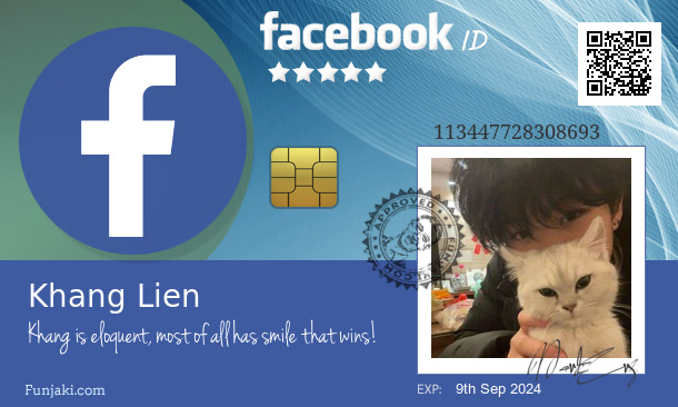 Khang Lien's Facebook ID Card - Funjaki.com