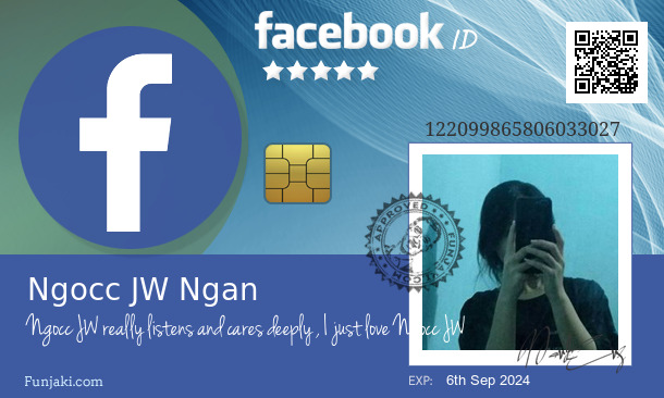 Ngocc JW Ngan's Facebook ID Card - Funjaki.com