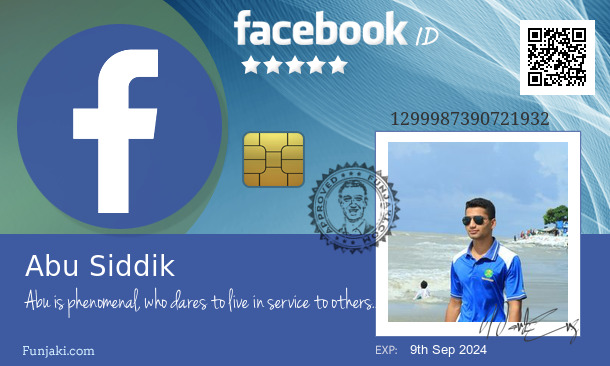 Abu Siddik's Facebook ID Card - Funjaki.com