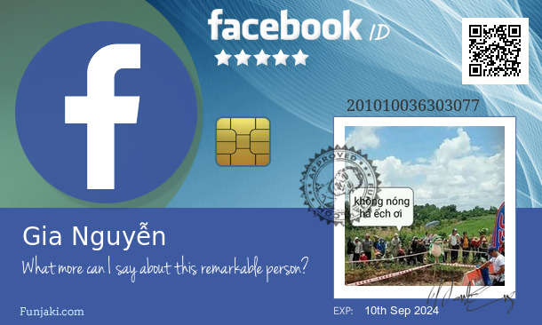 Gia Nguyễn's Facebook ID Card - Funjaki.com