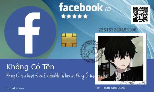 Không Có Tên's Facebook ID Card - Funjaki.com