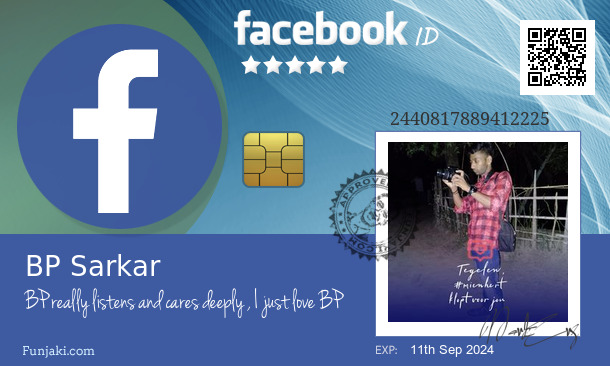 BP Sarkar's Facebook ID Card - Funjaki.com