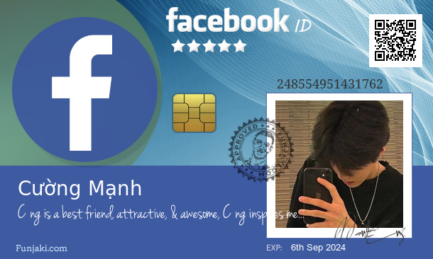 Cường Mạnh's Facebook ID Card - Funjaki.com