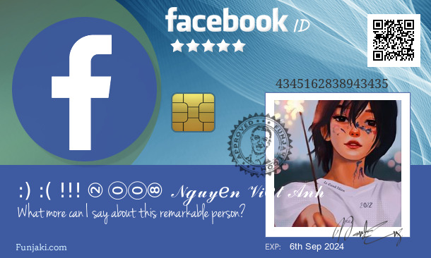 Viet Anh Nguyen's Facebook ID Card - Funjaki.com