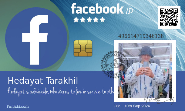 Hedayat Tarakhil's Facebook ID Card - Funjaki.com