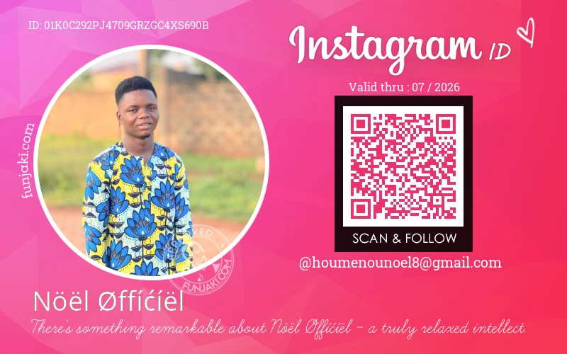 Instagram ID Card