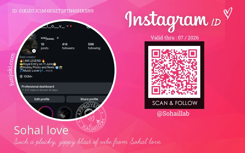 Instagram ID Card