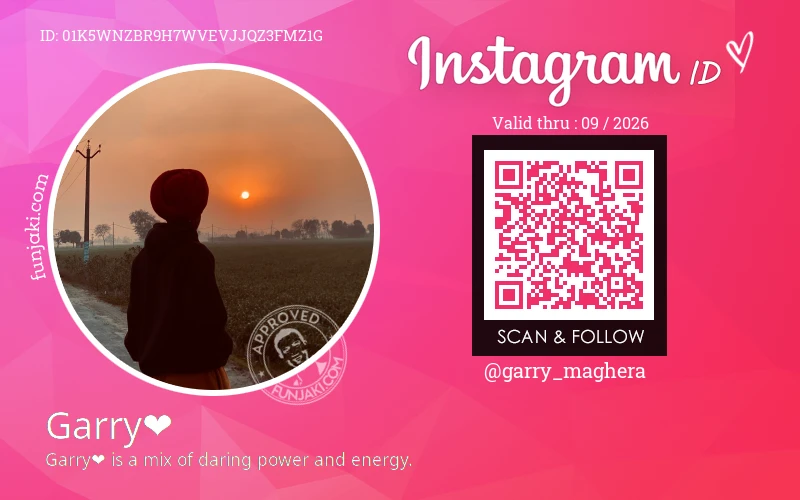 Instagram ID Card