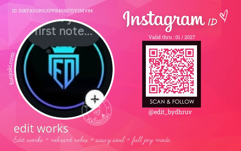 Instagram ID Card