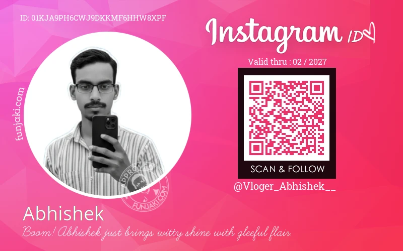 Instagram ID Card