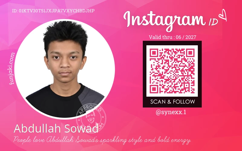 Instagram ID Card