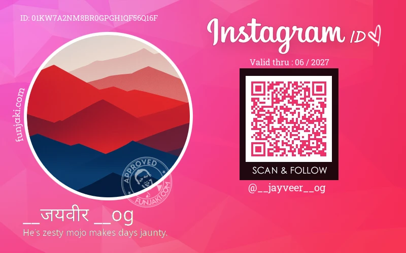 Instagram ID Card